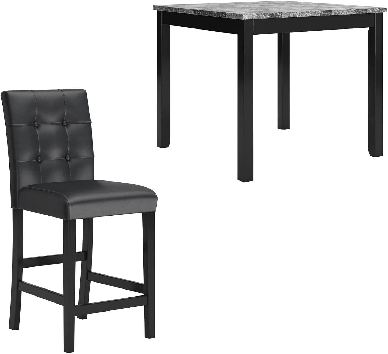 Signature Design by Ashley Bridson 5 Piece Dining Room Set Includes Table 4 Ladderback Barstools
