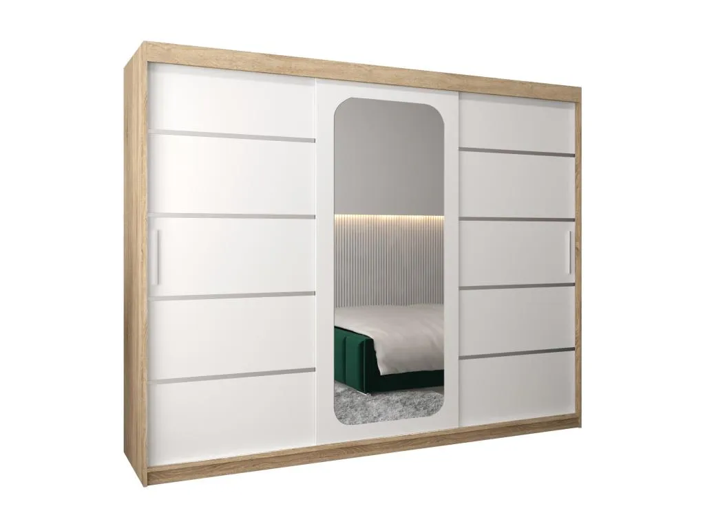 ARMARIO Banakdecoracion V2 DE PUERTAS CORREDERAS 200/250/62 3 puertas (Banakdecoracion/blanco) STLH48477