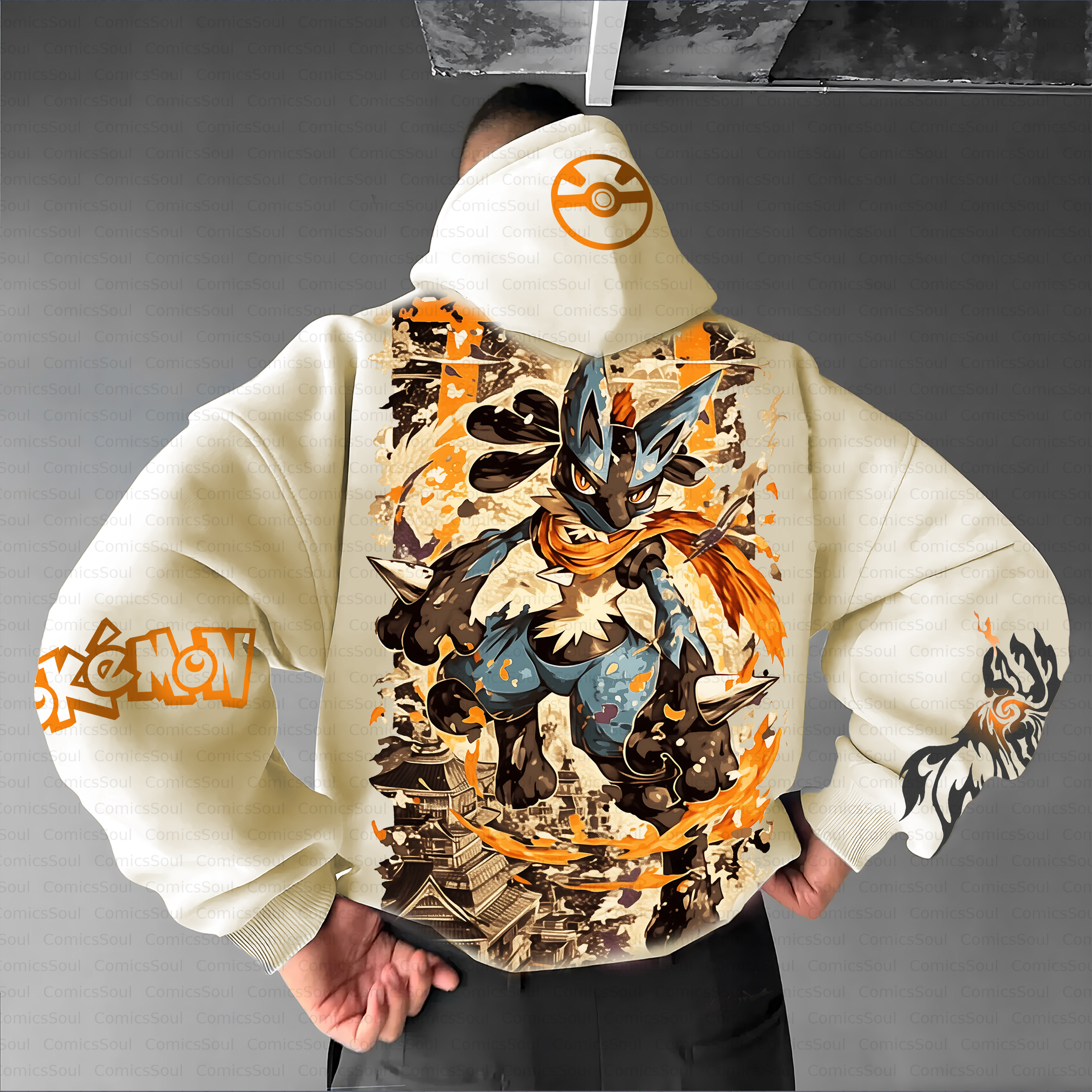 Unisex Anime Inspired Vintage Plush Hoodie
