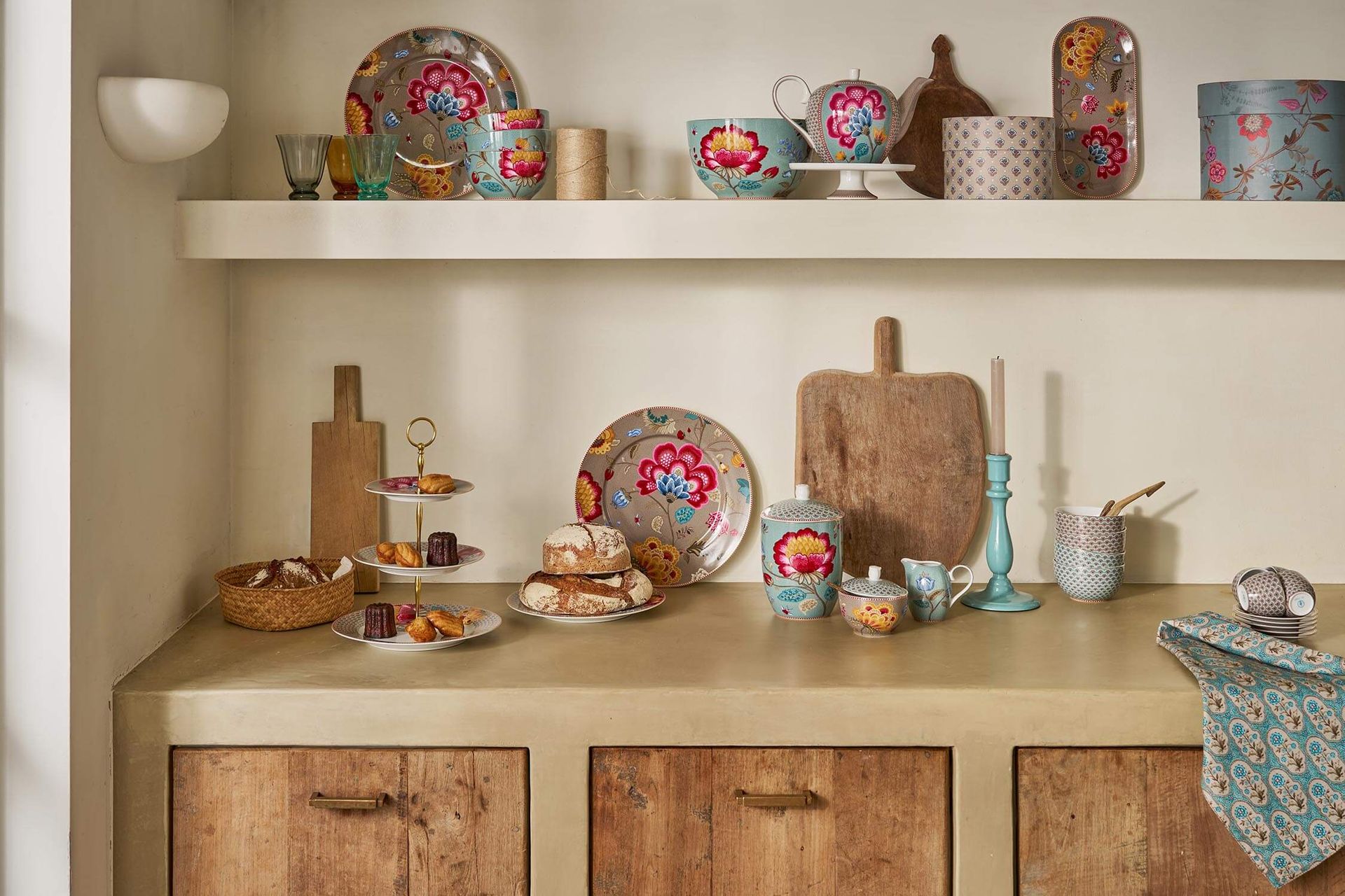 Storage Jar Blooming Tales Fantasy Blue