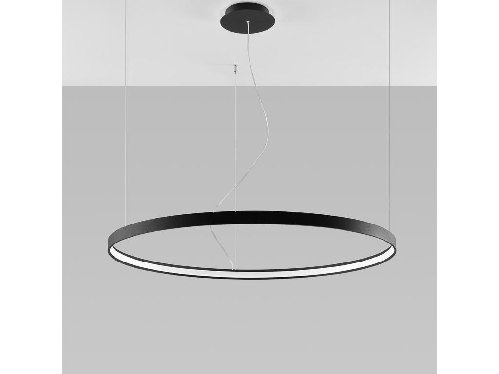 Candelabros Rio moderno de aluminio - 1 fuentes luminosas - L.110 x A.150 cm - negro