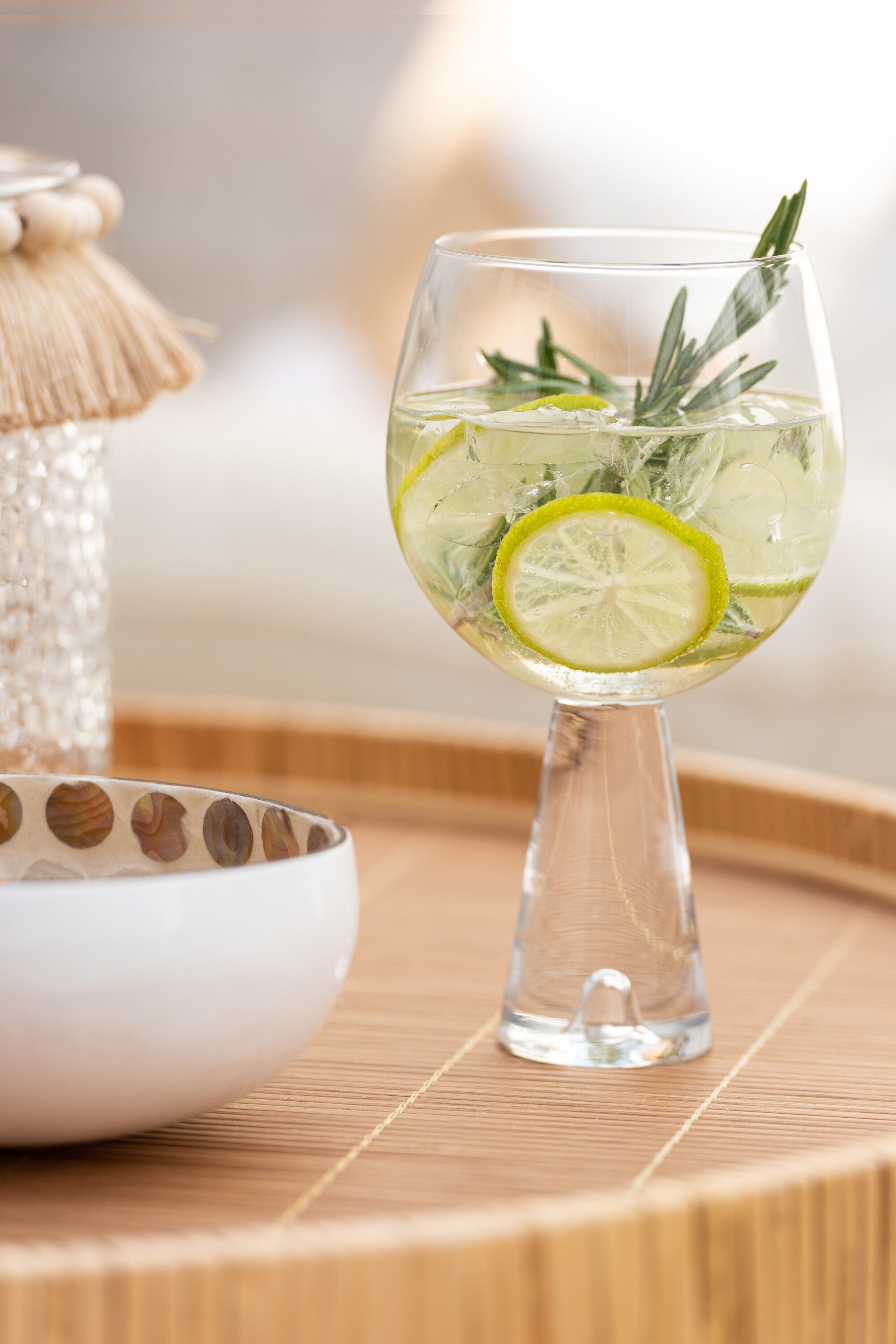 J-Line wijnglas Dean - glas - transparant - 4 stuks