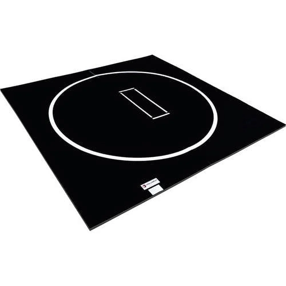 Dollamur 10'x10' Wrestling Mat, Black, Gymnastics, with Circles - Image 4