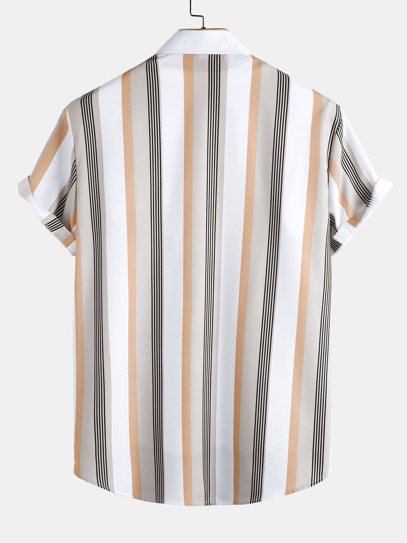 Stripe Print Button Up Shirt