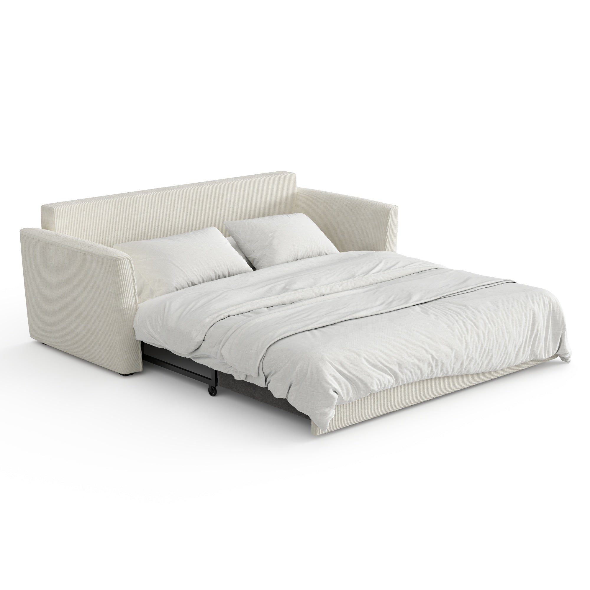 Rechte bank LUXO 3 personen Corduroy Crème