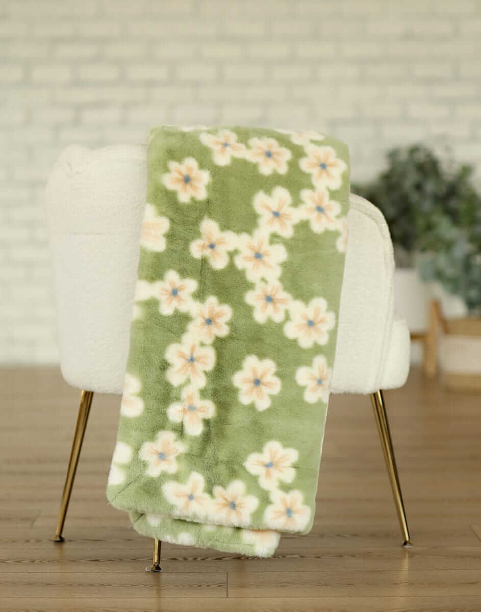 Lush Mist Floral Blanket