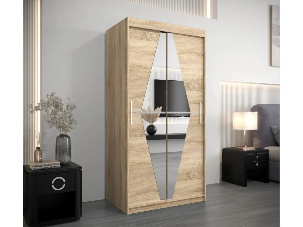 Armario Boliwia de puertas correderas 200/100/62 cm, 2 puertas minimalista rue3456810