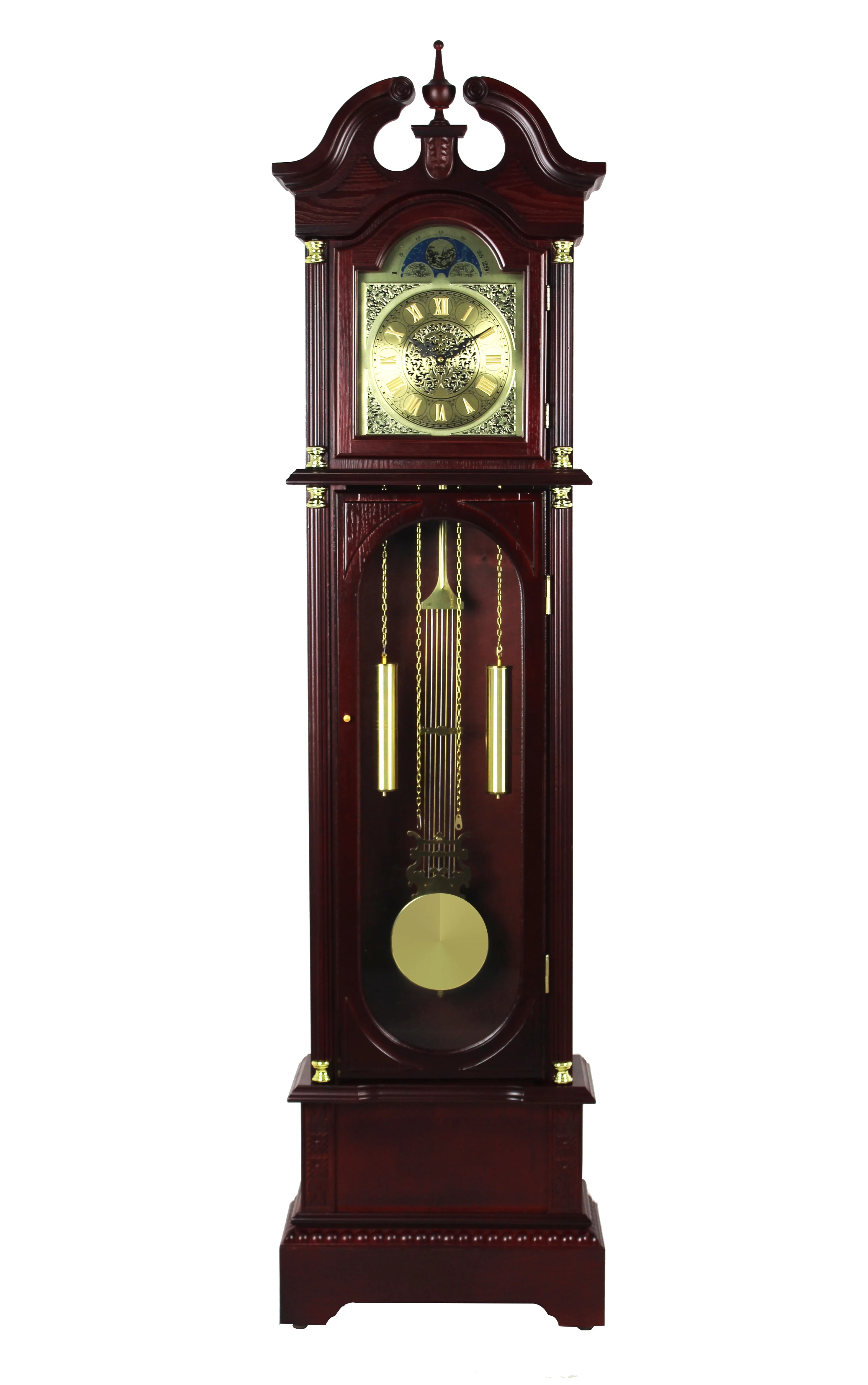 72" Floor Standing Grandfather Clock in Cherry Finish - Image 8