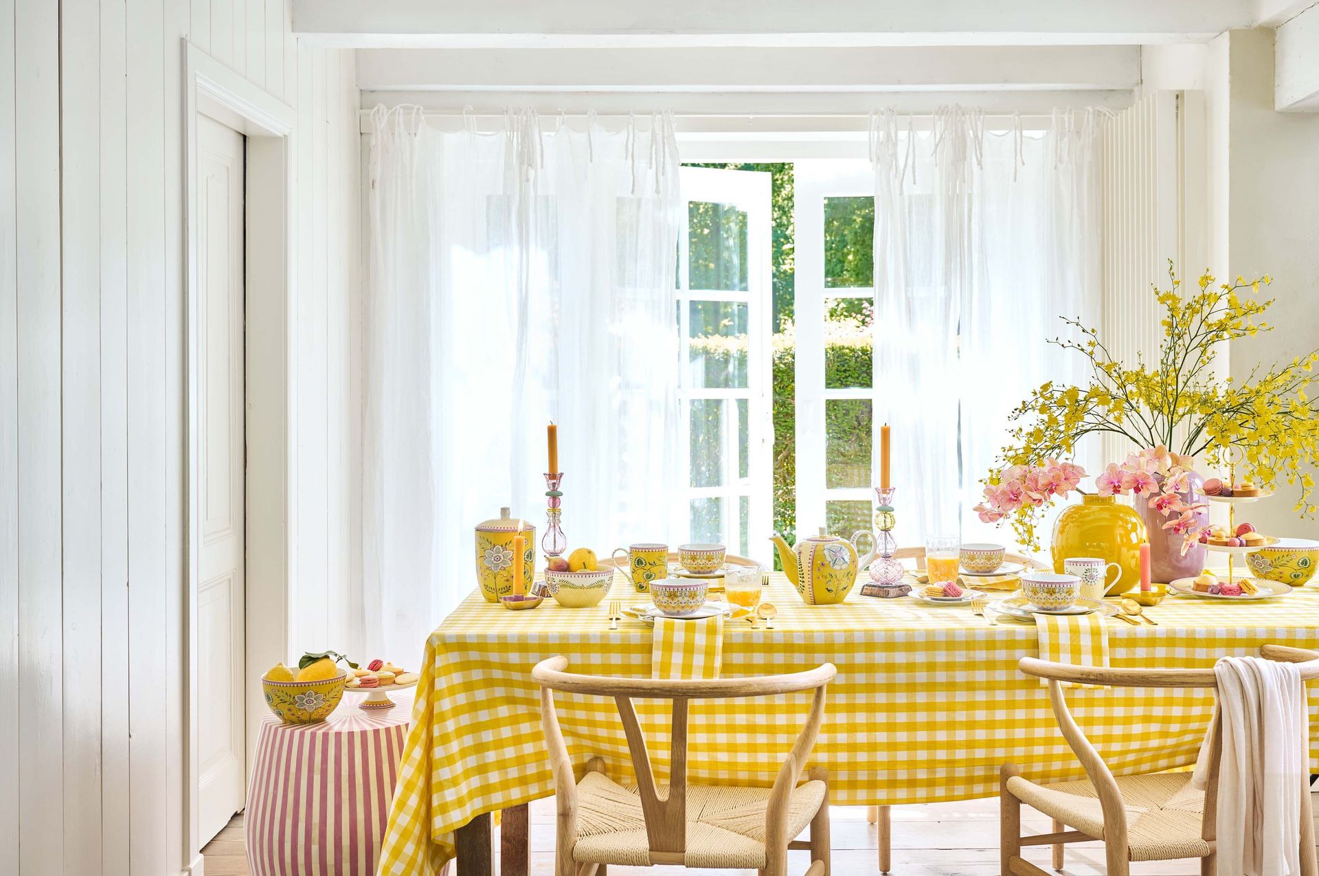 Set/3 Breakfast Set Lily&Lotus Yellow