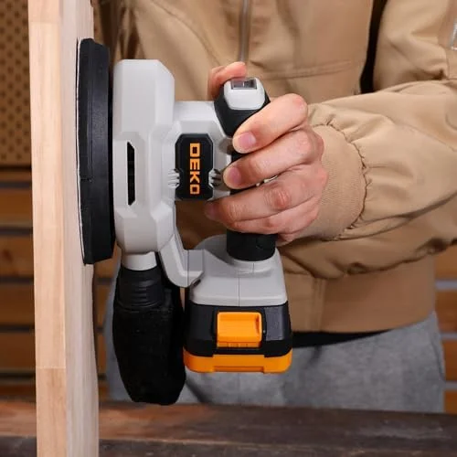 Cordless Detail Sander: Multi-Function Mouse Sander Electric Sander Tool Palm Sanders with Dust Collector, 3 Additional Attachments&12pcs Sandpapers for Home Decoration - Image 5
