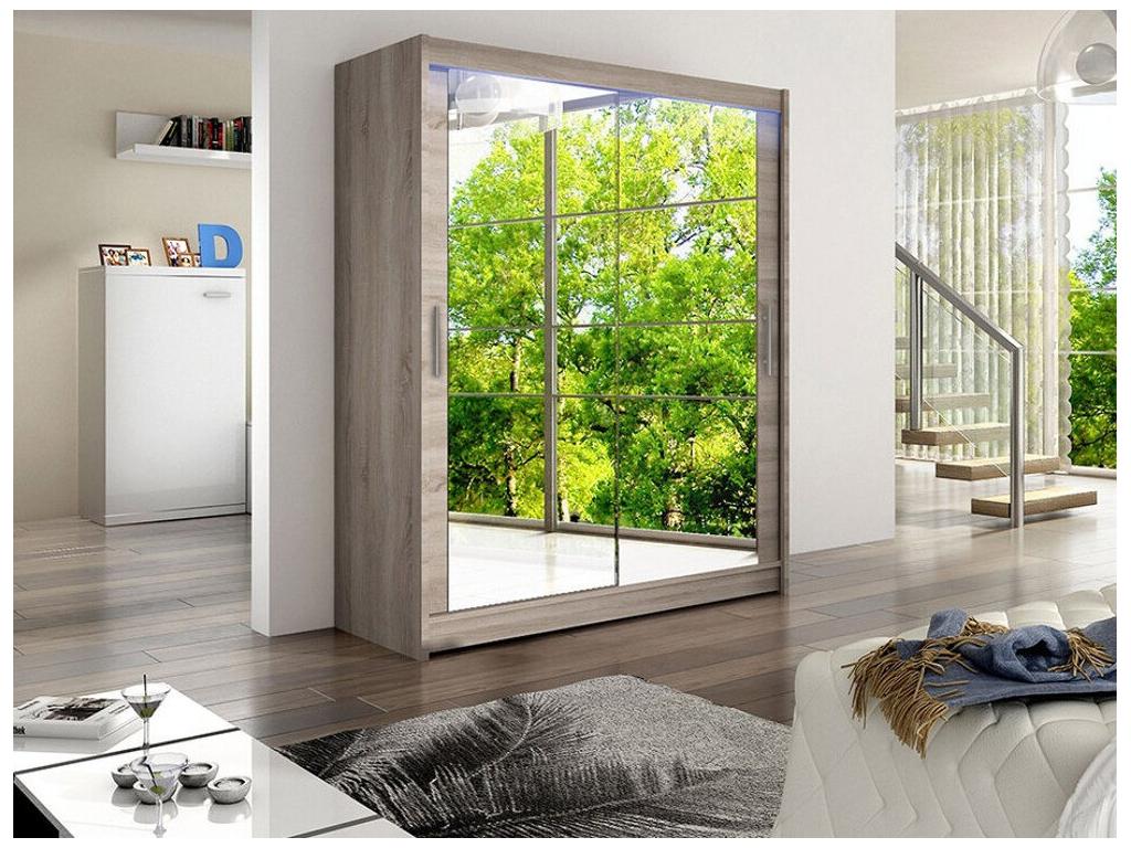 Armario Hominor 127 - Trufa roble - 200x150x58cm - Puertas de armario Correderas