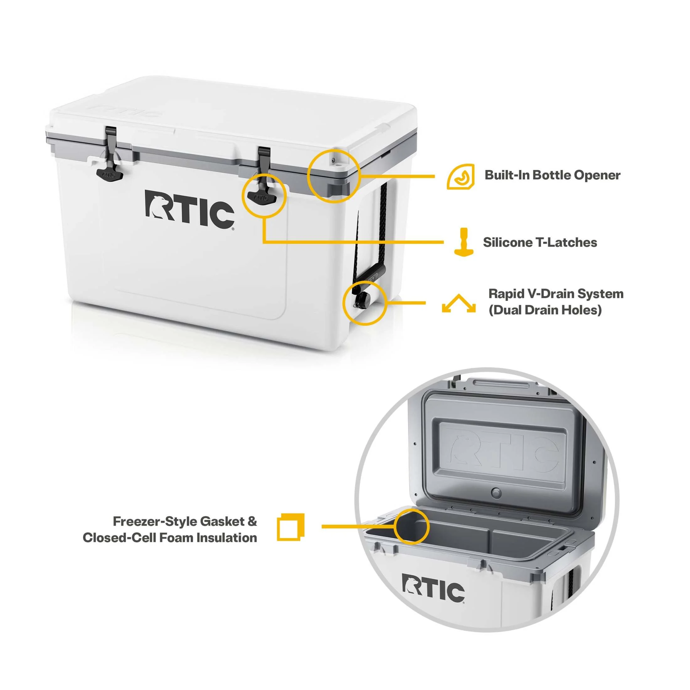 RTIC 52 QT Ultra-Light Hard-Sided Ice Chest Cooler, Fits 76 Cans, Trailblazer - Image 37