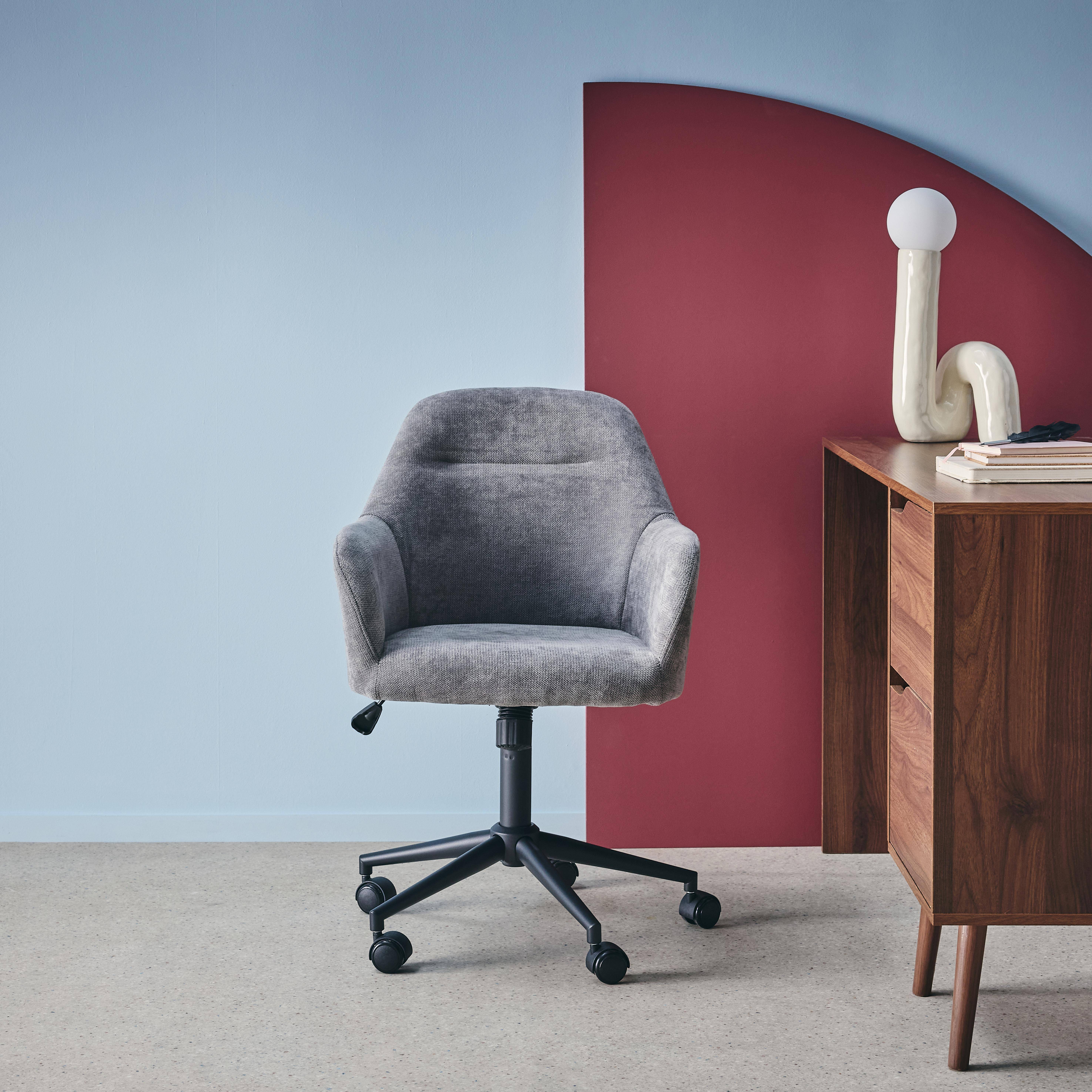 Stan - Silla de oficina con ruedas ajustable metal y tela