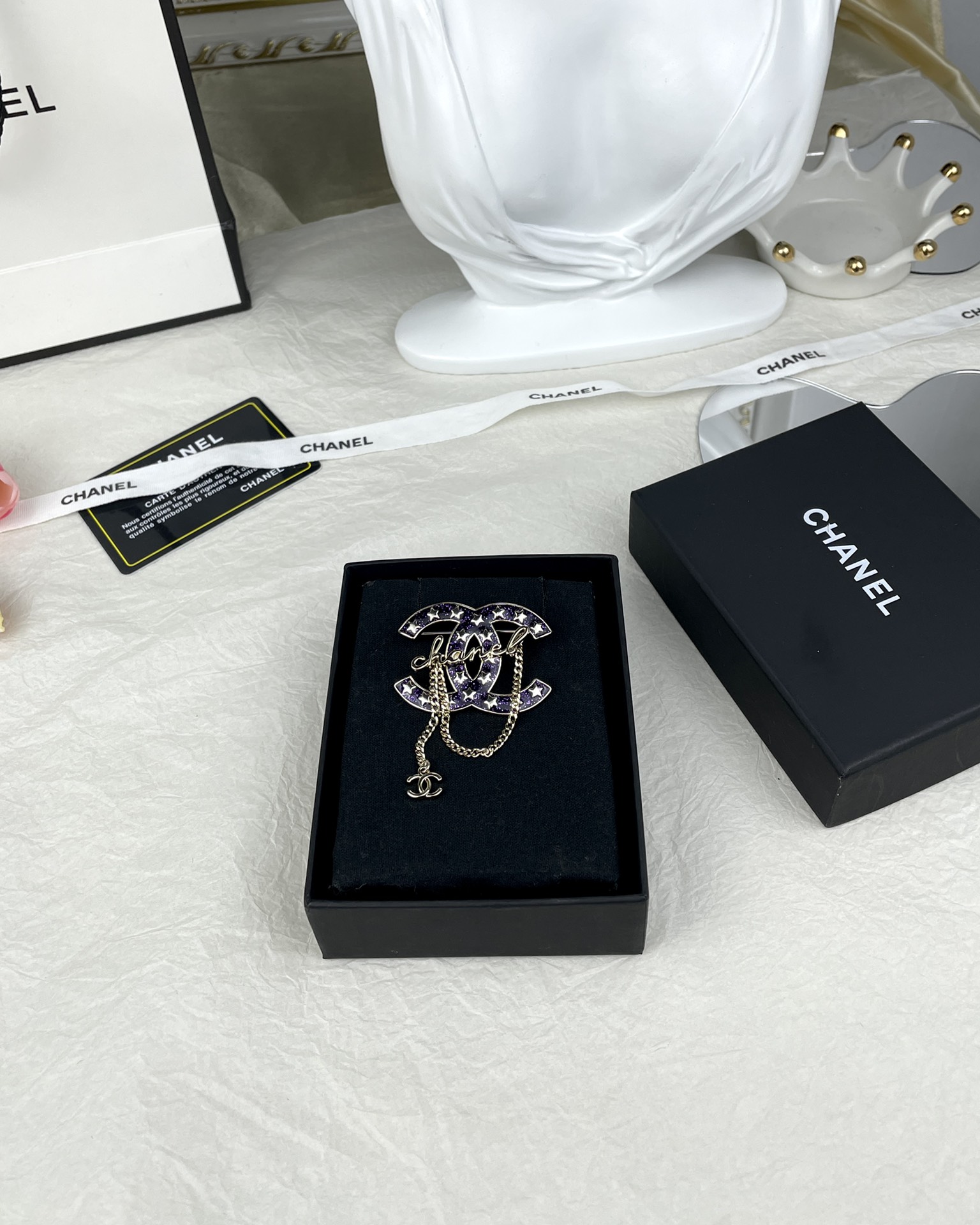 Chanel Star Enamel Coco Brooch Earrings - Original Replica Club
