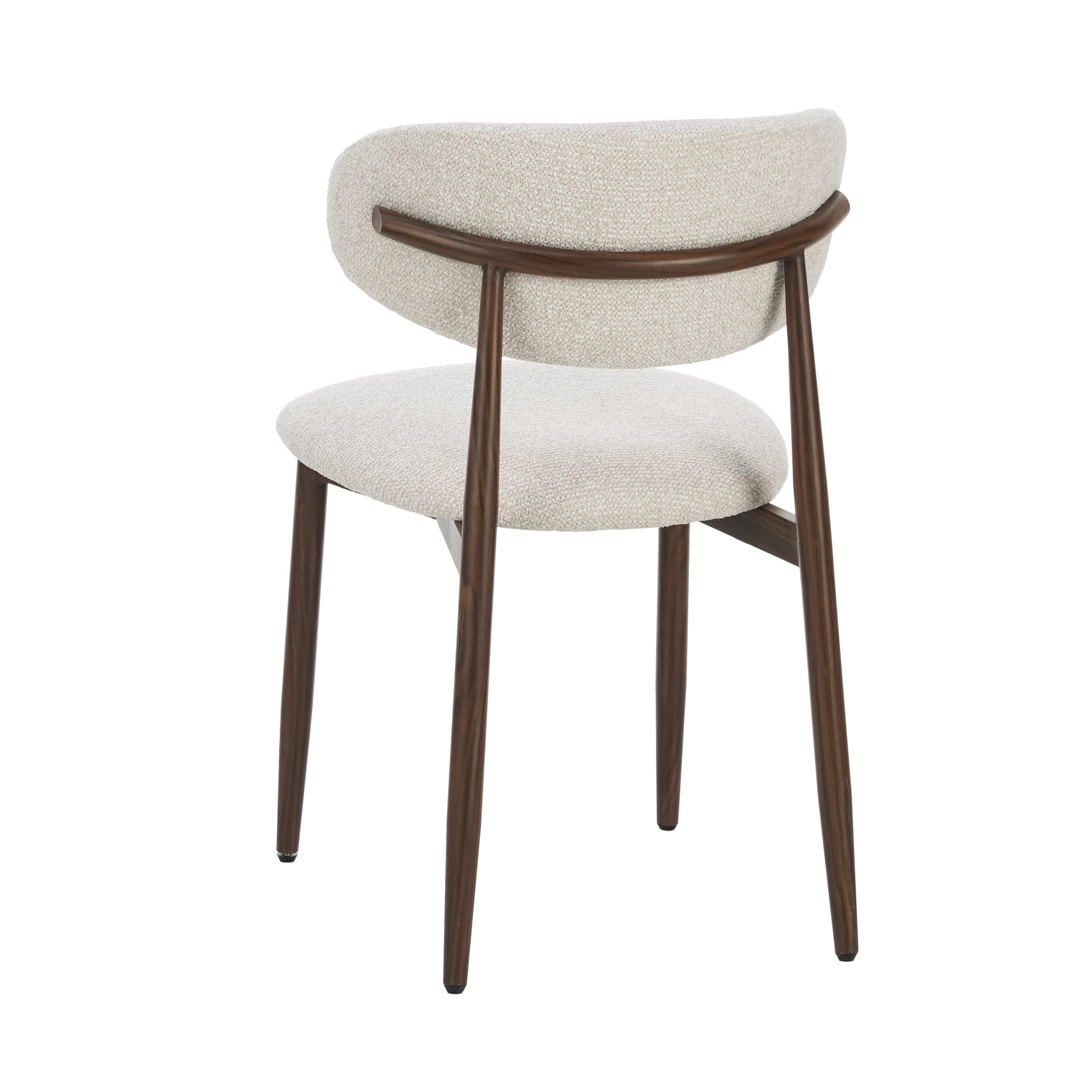 Celia - Eetkamerstoelen Beige Walnoot Set van 4 stijlvol comfortabel
