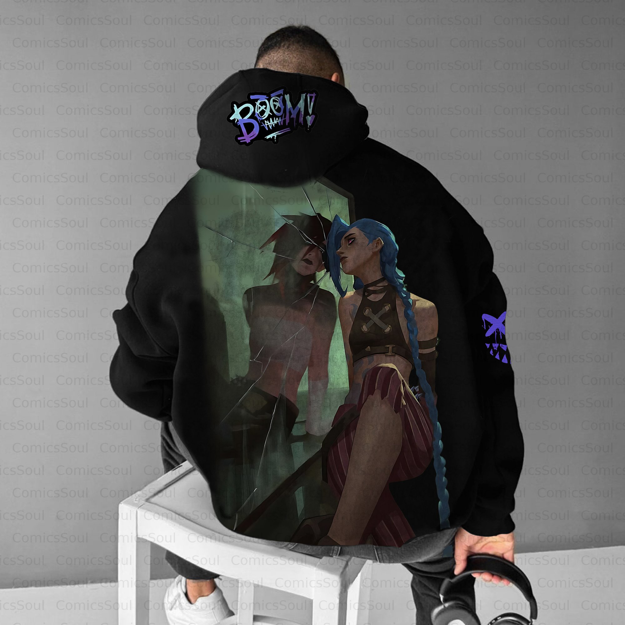 Unisex Anime Inspired Vintage Plush Hoodie