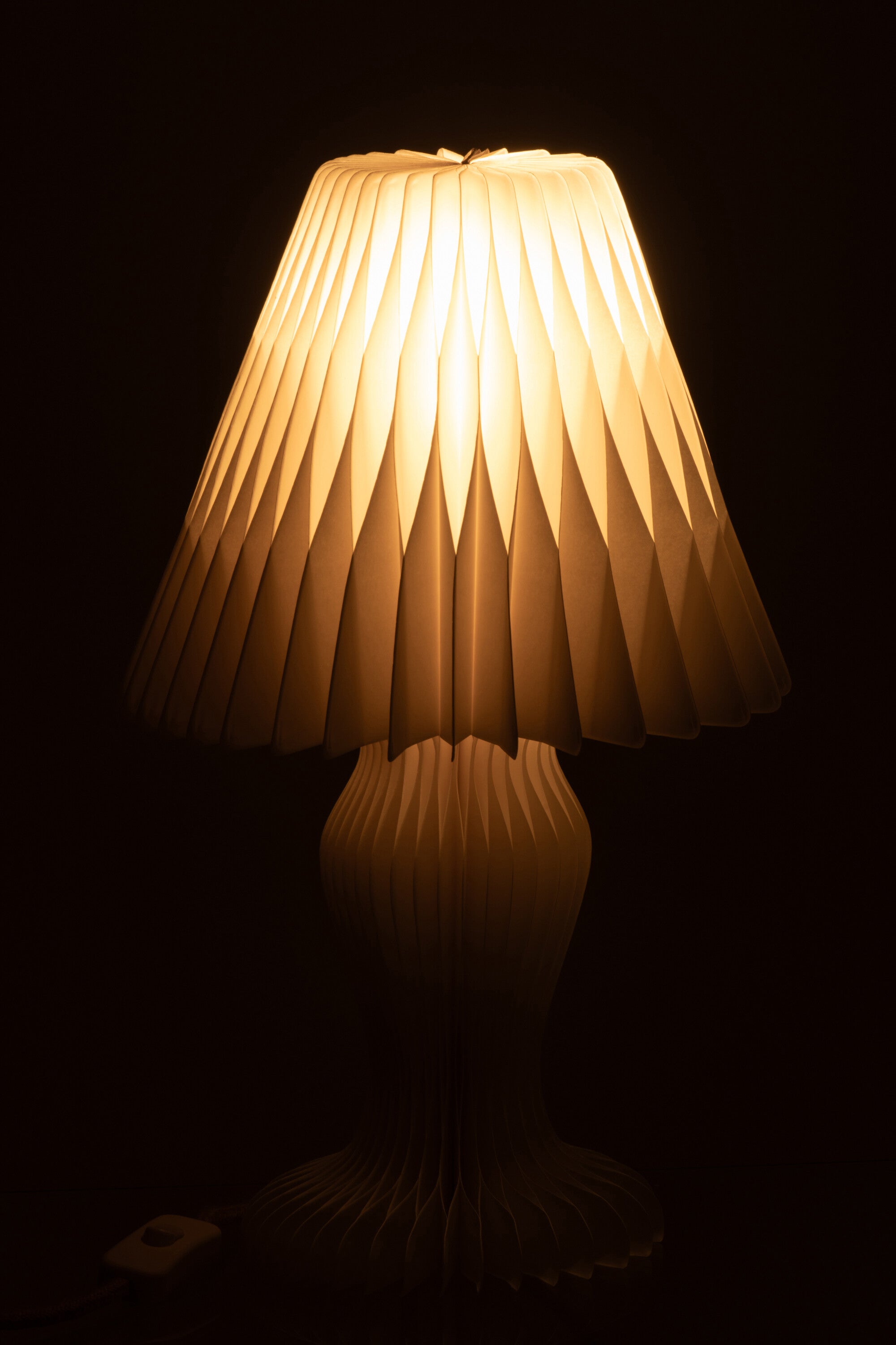 J-Line lampenkap Vint Vouwbaar - papier - gebroken wit