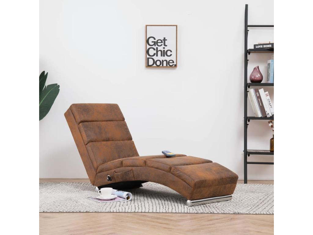 Sillón de masaje Gamuza sintética marrón