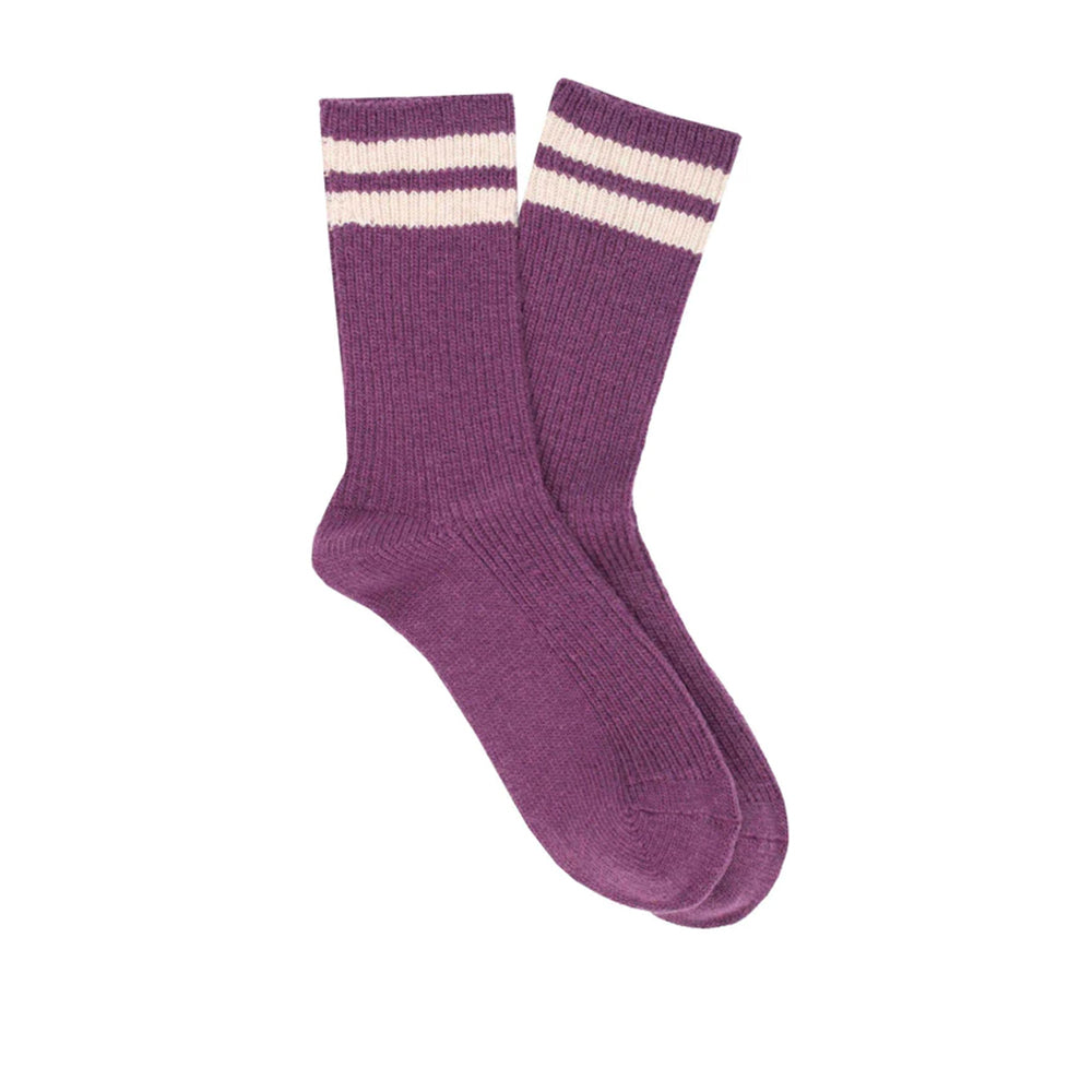 Escuyer - Chaussettes Rayées - Purple