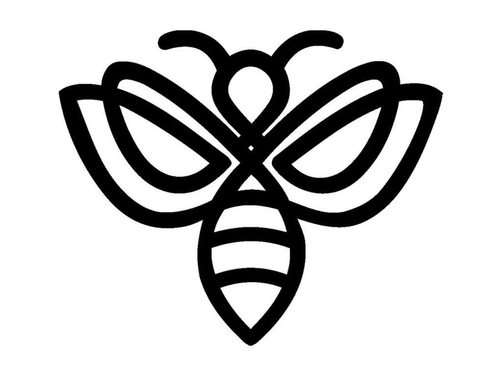 Decoración de Metal Abeja 7, Negro, 43x0,15x35 cm, Pratcas