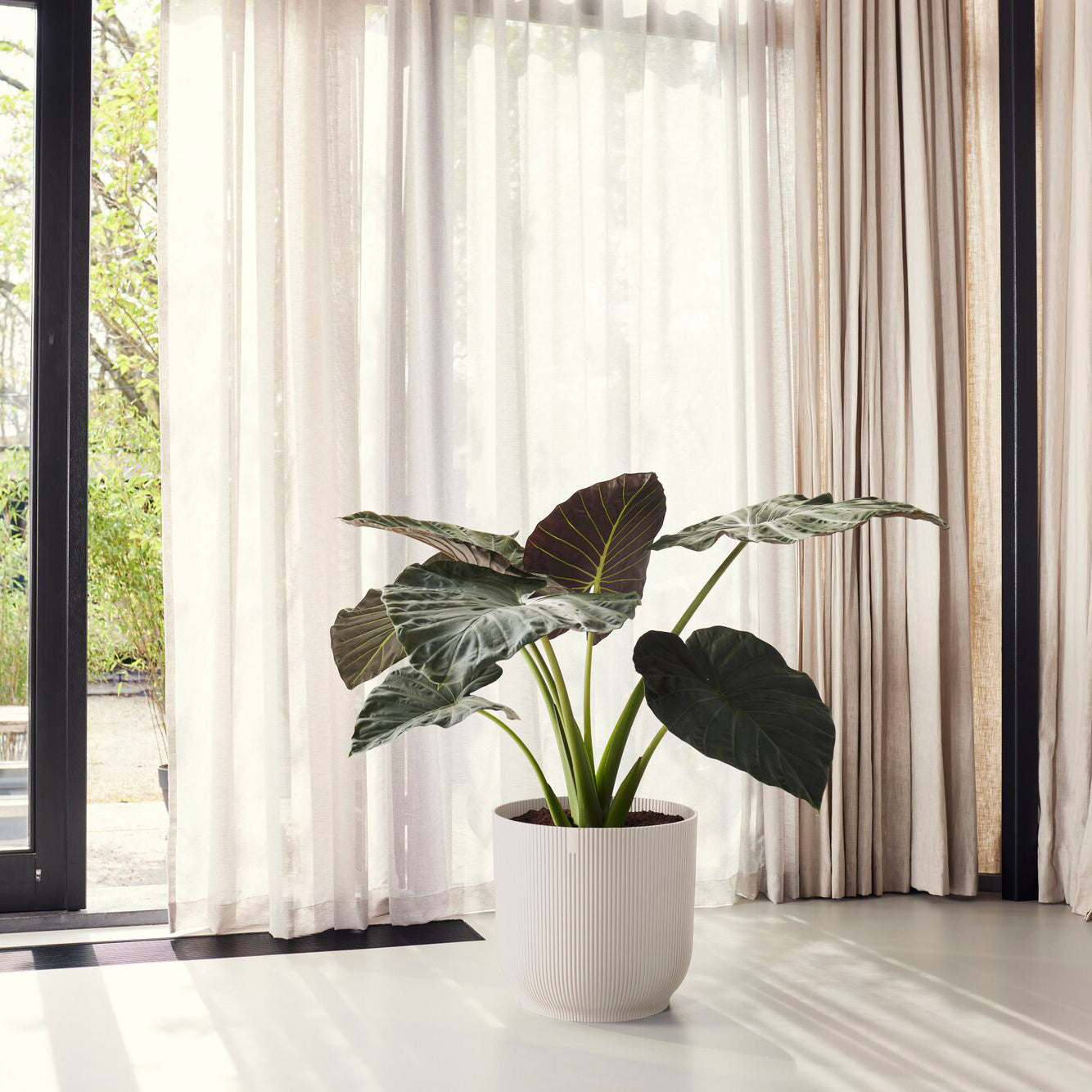 Elho Vibes Fold Rond - Wit - Ø 39 x H 36 cm - Binnen - 100% gerecycled