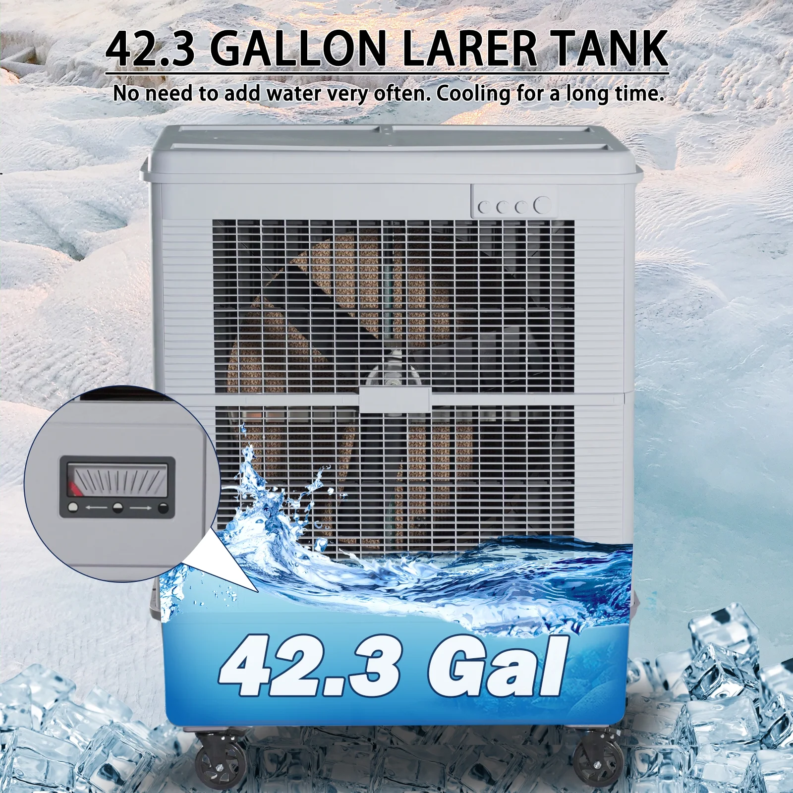 YougetTech 37'' Portable 3000CFM Evaporative Air Cooler - Image 14