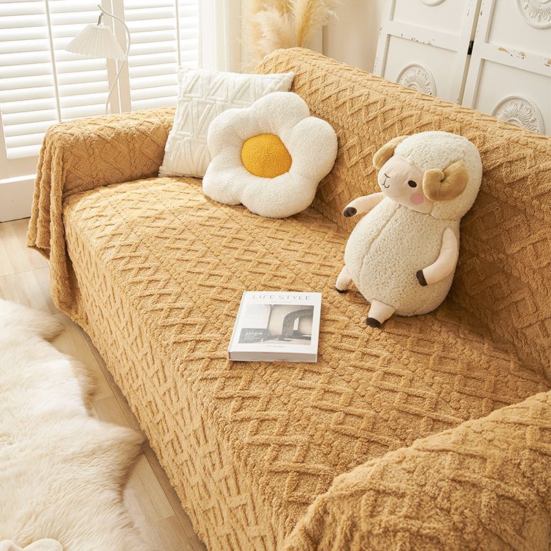 Modern Non-slip Sofa Cover Colorblock Anti-scratch Home Protective Couch Cover