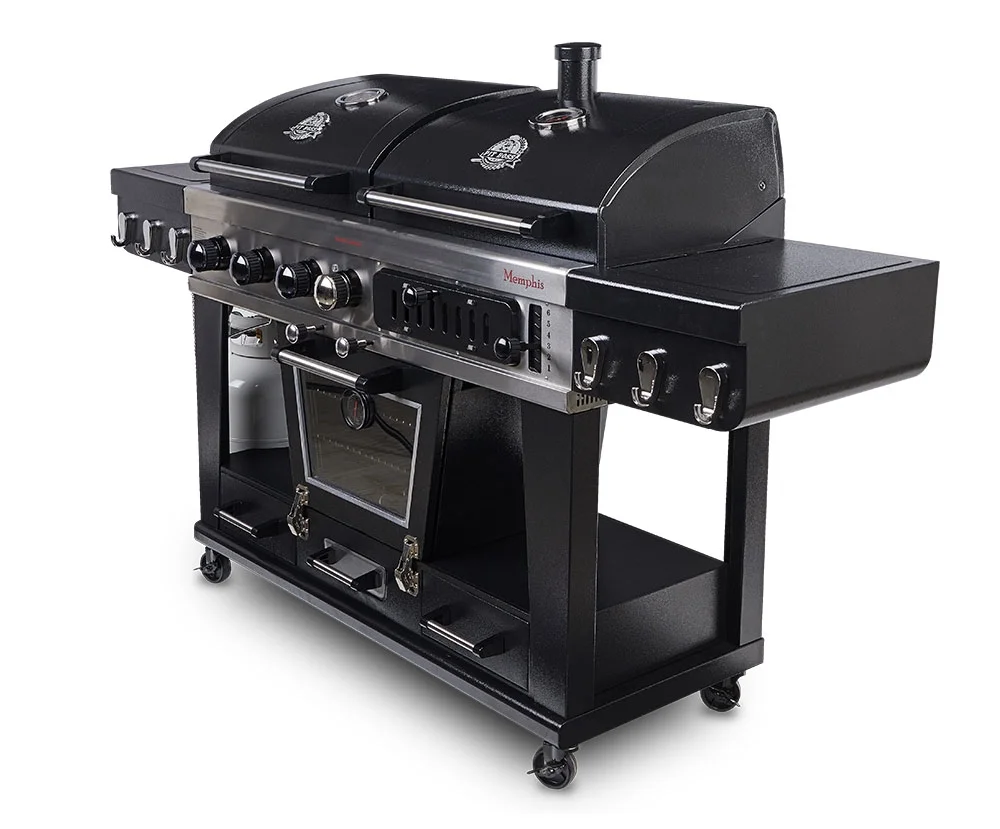 Pit Boss Memphis Ultimate Gas and Charcoal Combo Grill with Electric Smoker - Image 7