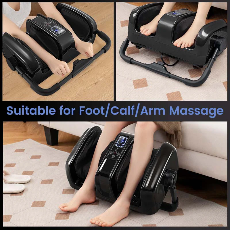 Eletriclife Foot and Calf Massager with Heat Shiatsu Deep Kneading Rolling Smart Electric Leg Massager