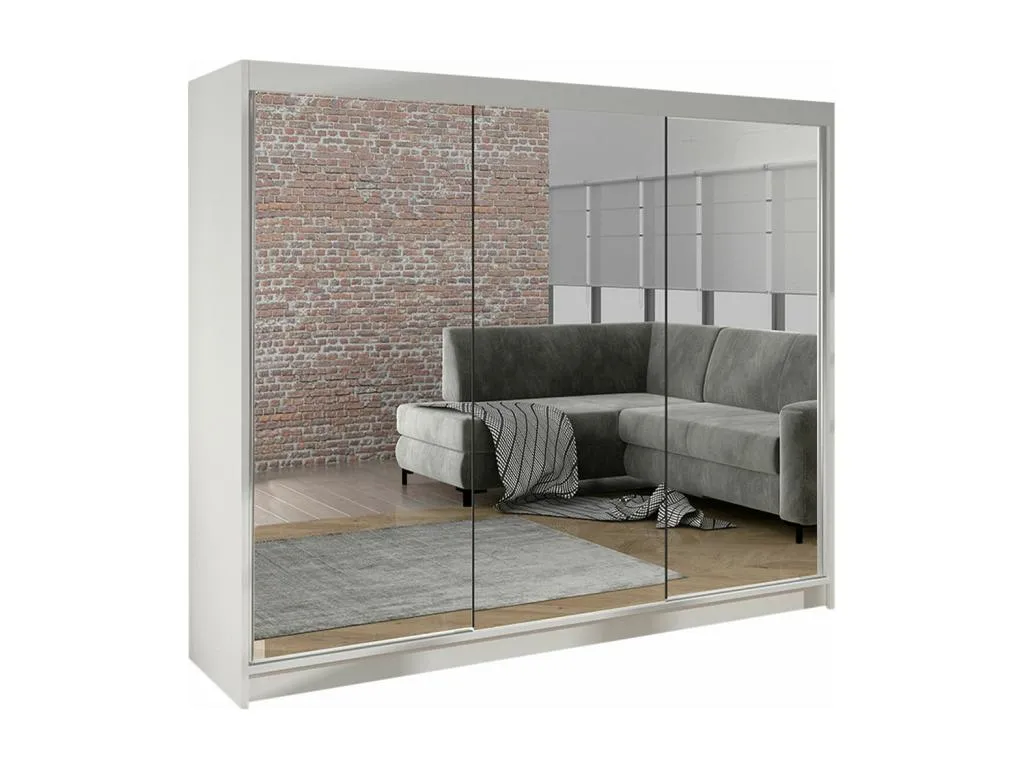 Armario Biocasahogar blanco 215x200x58 cm con puertas correderas UV5596540