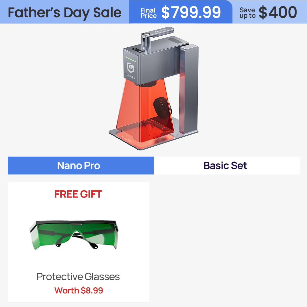 Longer Nano Pro 12W&Nano 6W Portable Laser Engraver