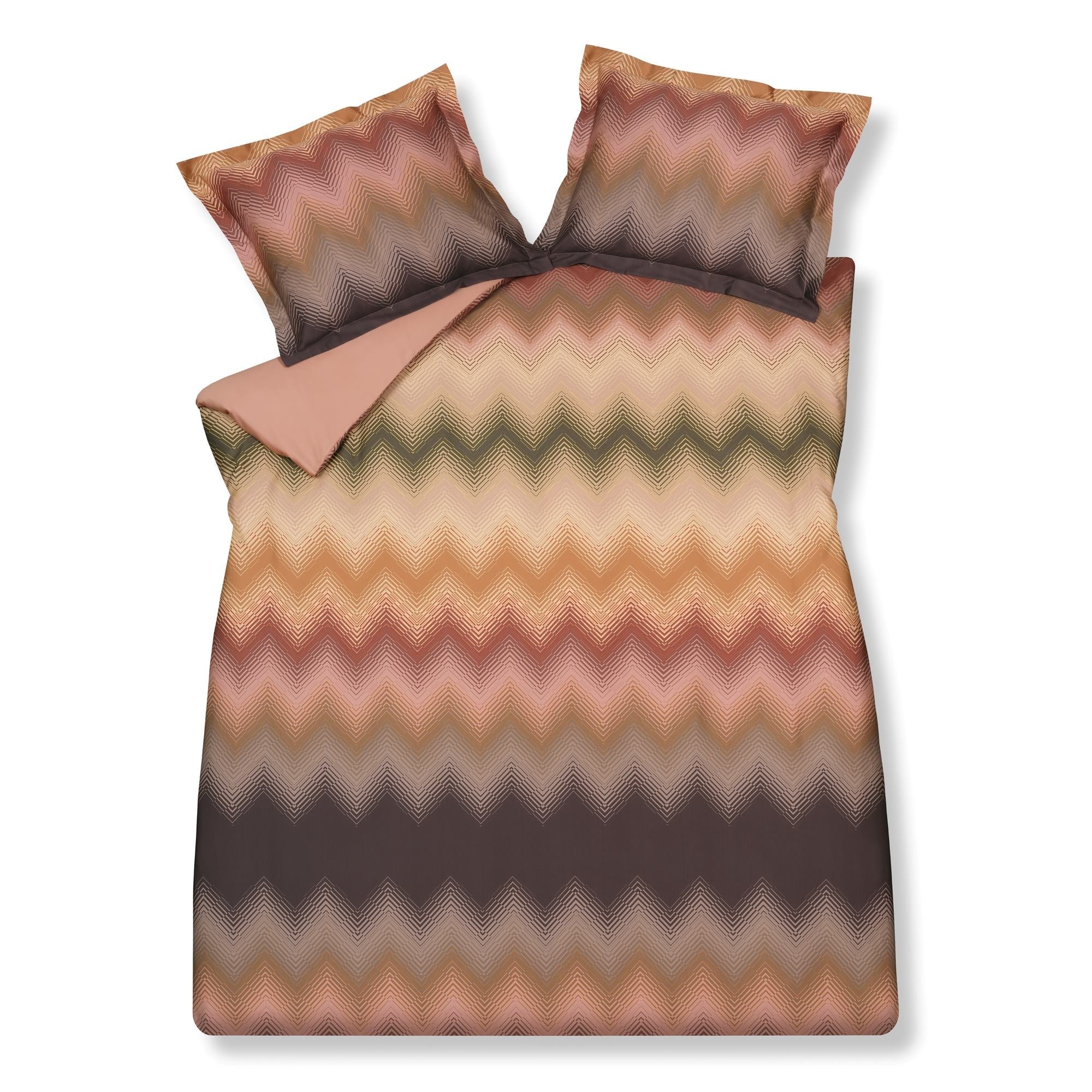 Blurred Lines Dekbedovertrek   140 x 200 220 cm   Bruin   Roze
