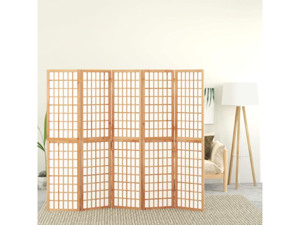 Tabique plegable 5 paneles 200x170 cm