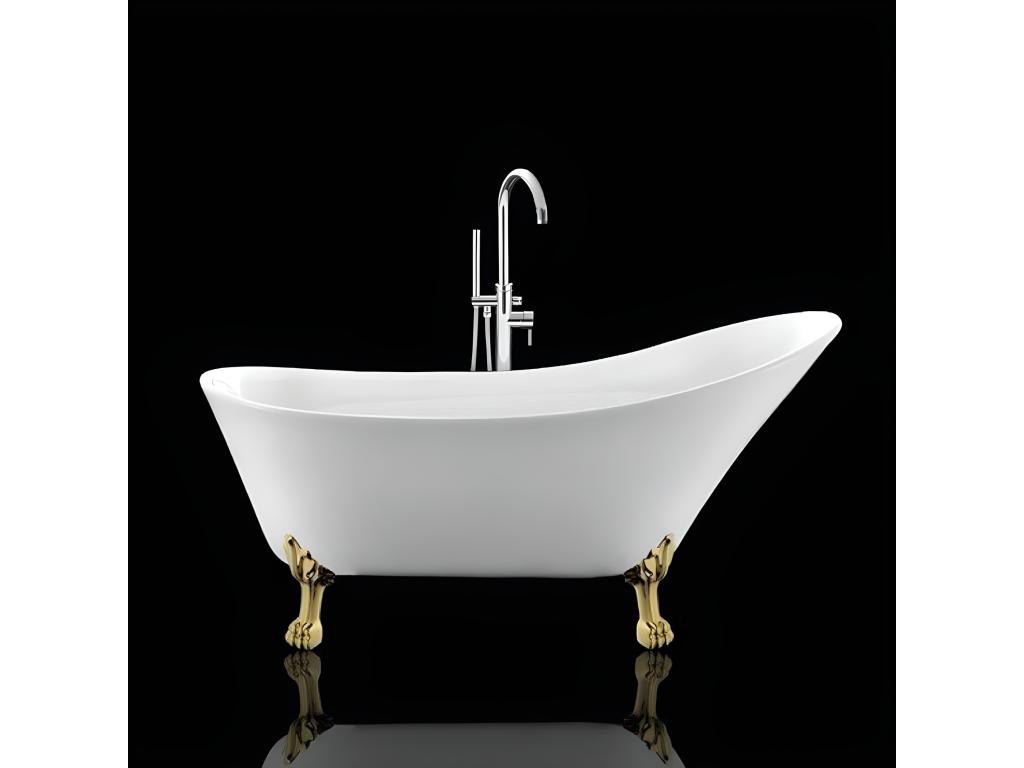 Bañera con patas BALMAIN 161 cm patas LEÓN DORADAS