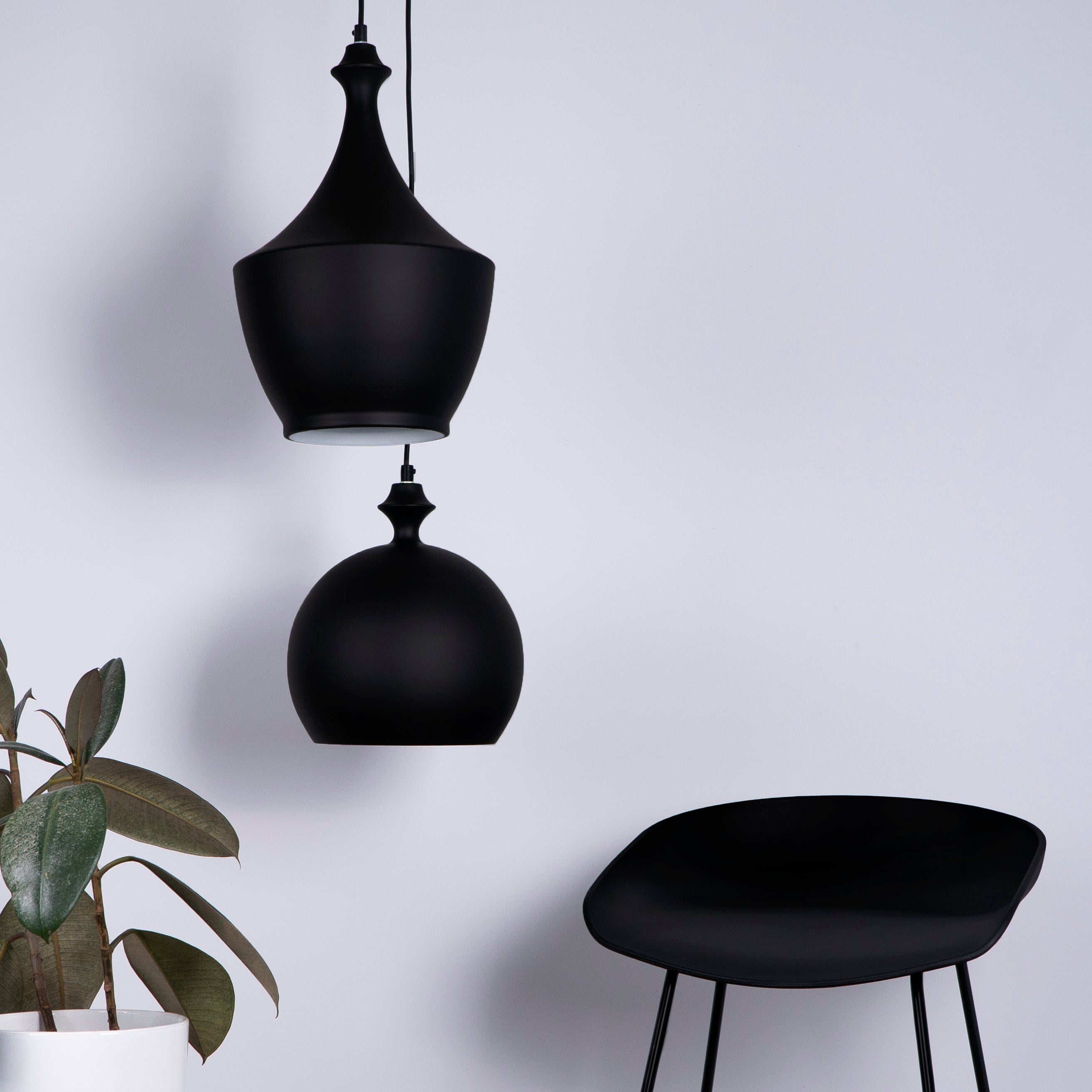 QUVIO Hanglamp rond zwart - QUV5107L-BLACK