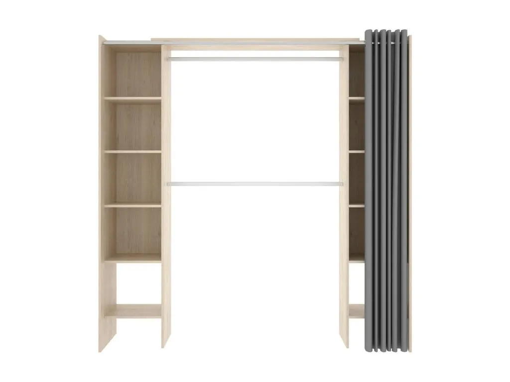 Armario Jmmhogar Estructura para vestidor con cortina Perchero abierto 160x50h205 cm Jmmhogar