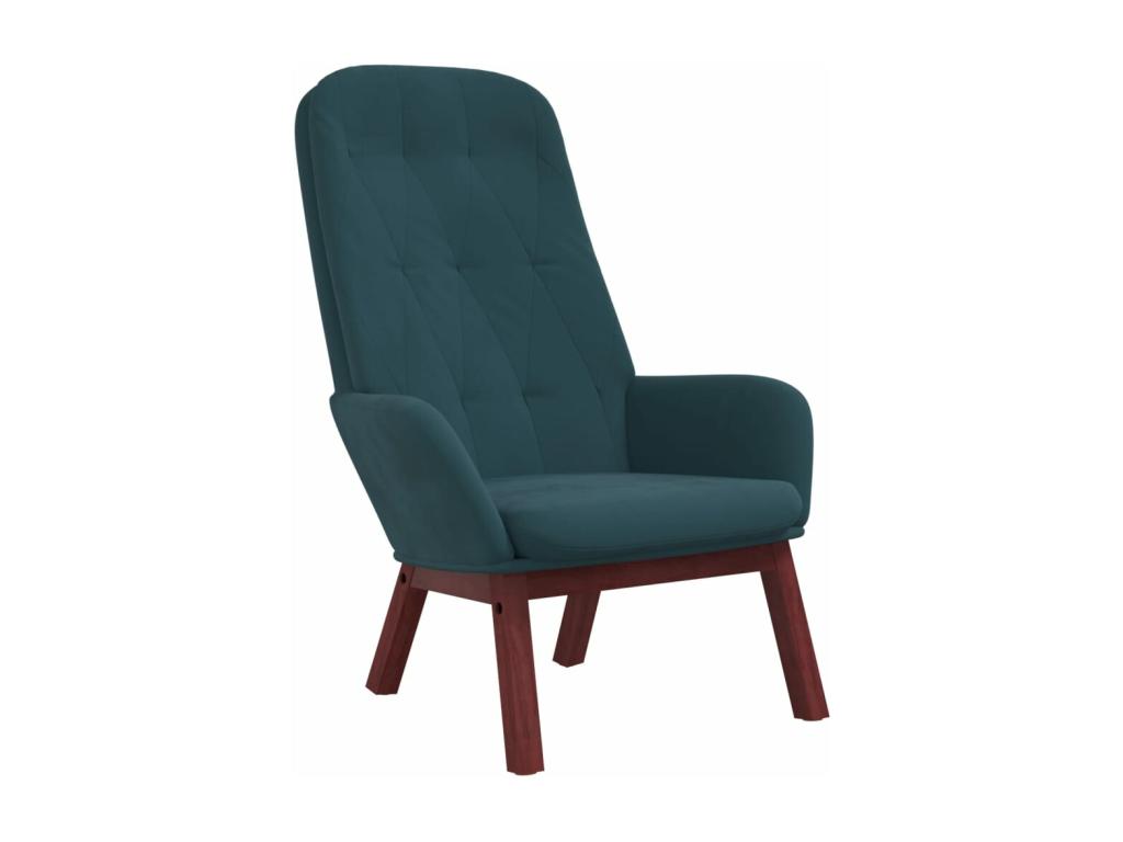 Sillón de Luzssnh de terciopelo azul