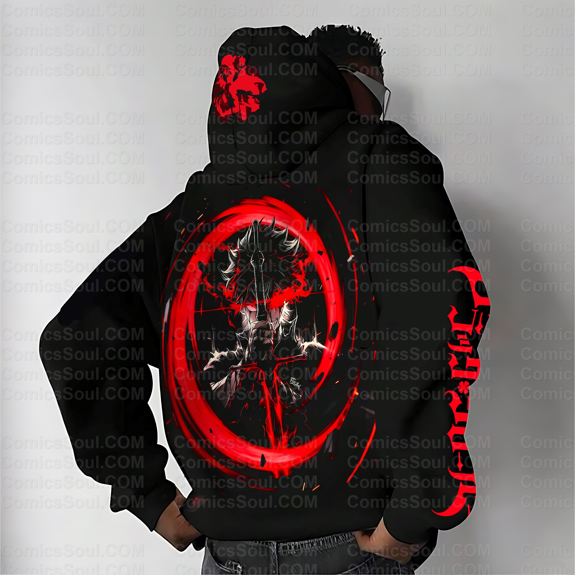 Plus Velvet Unisex Anime Graphic Streetwear Vintage Hoodie