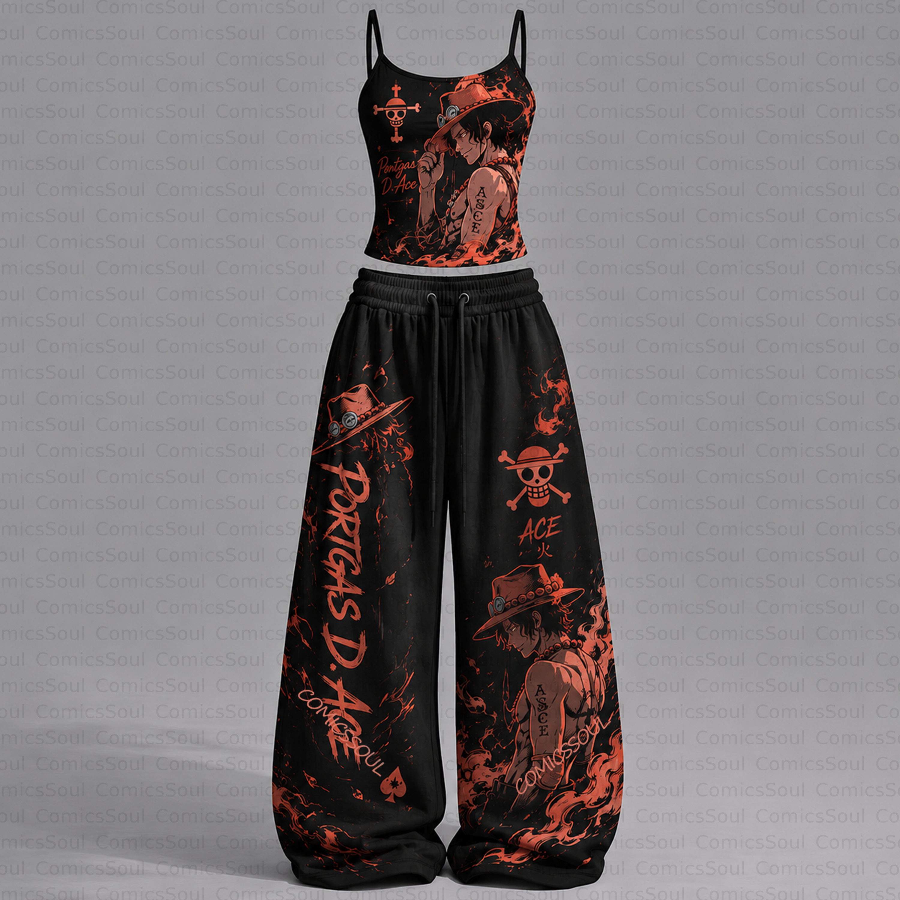 ONE PIECE Top & Elasticated Trousers Two-Piece Set