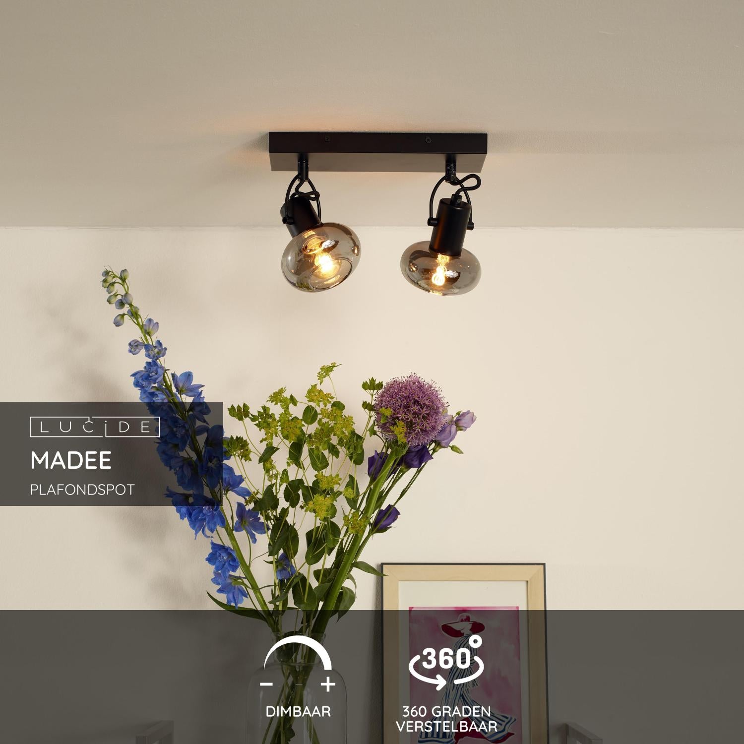 Lucide MADEE Plafondspot - Zwart