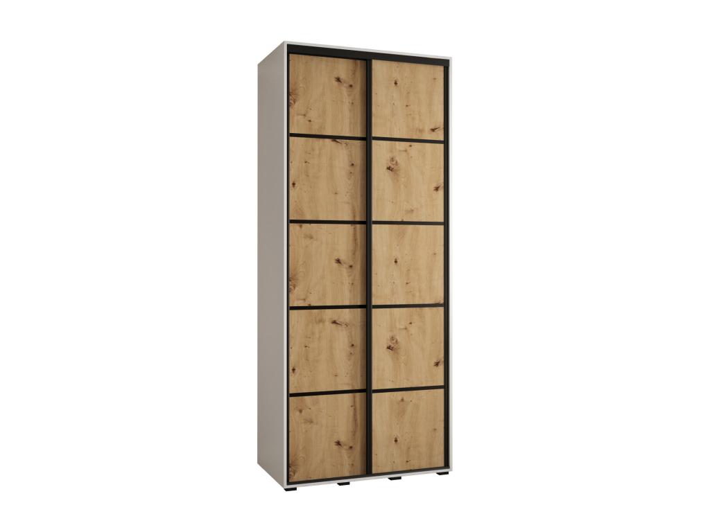 ARMARIO Cozetiq 4 DE PUERTAS CORREDERAS 235 - 2/120/60 2 puertas Blanco/Artisan/Negro