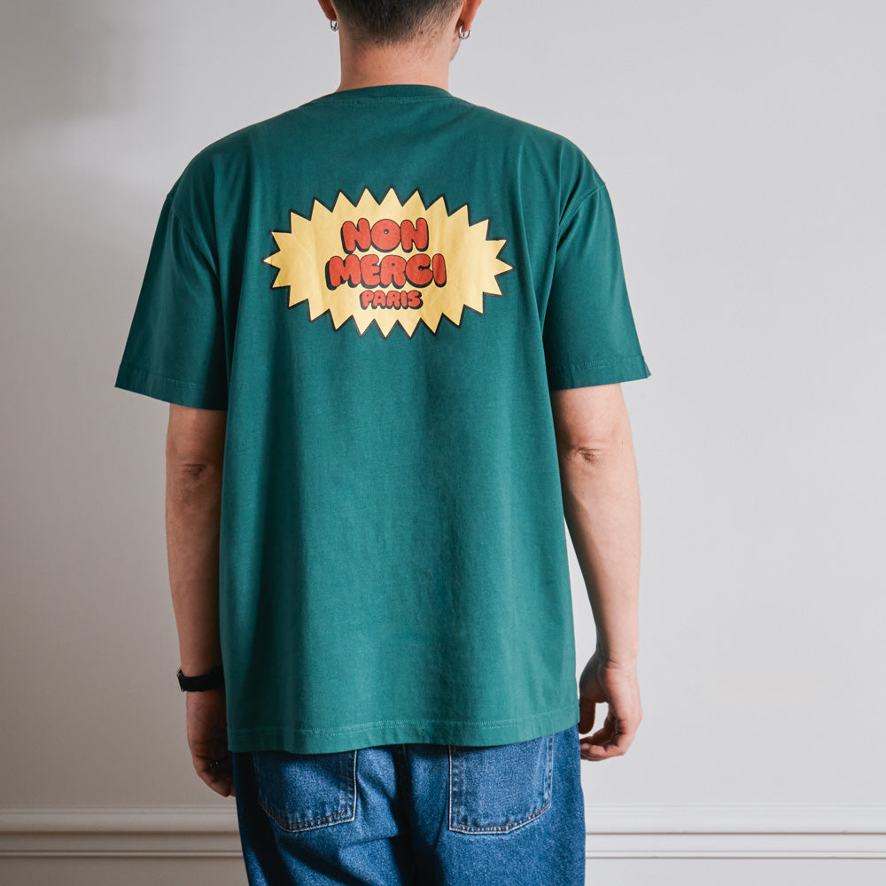 Merci - T-Shirt Non Merci Beavies - Vert