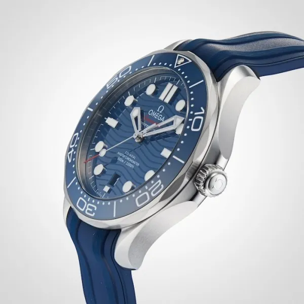 Omega Seamaster Men Automatic Blue Rubber Watch O21032422003001