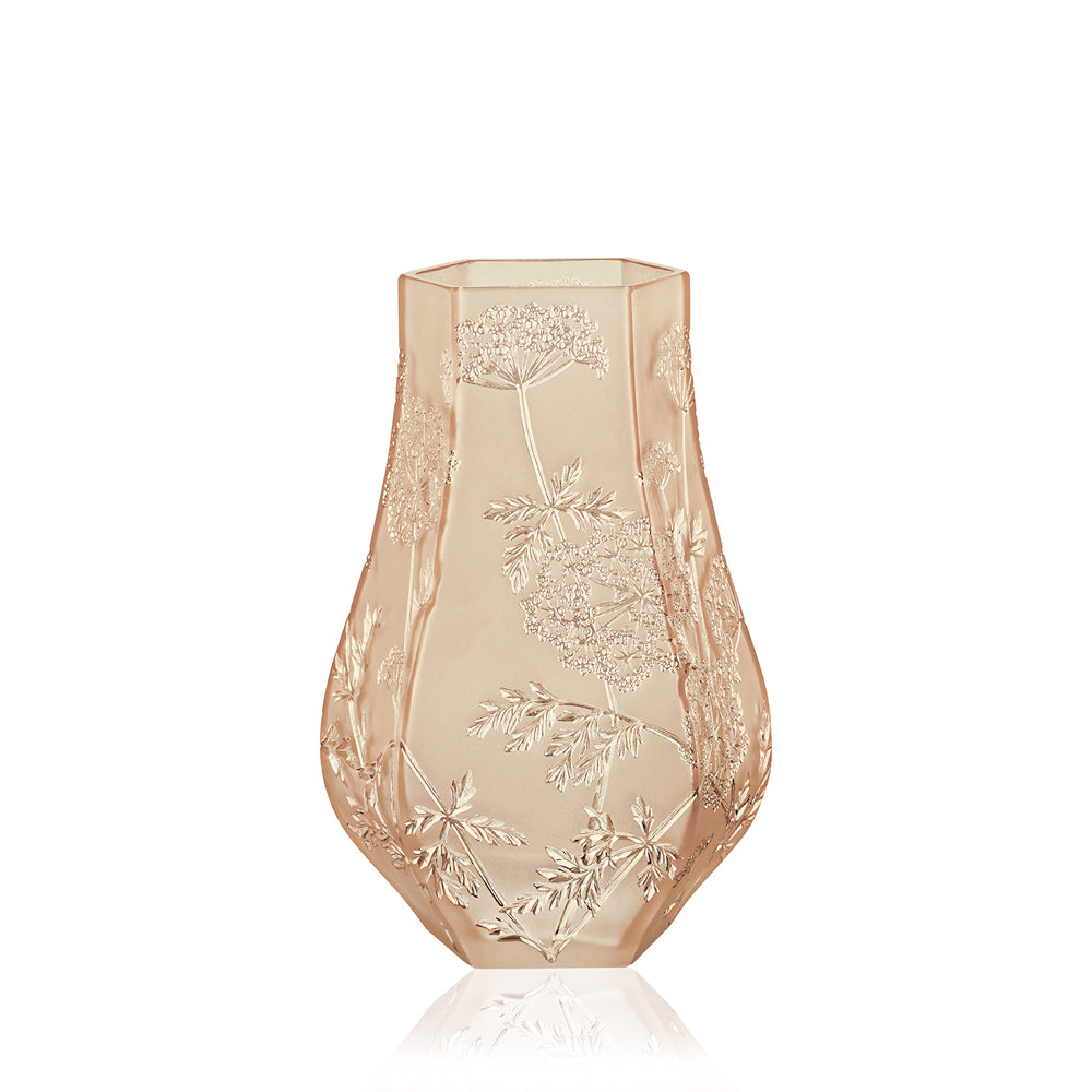 VASE OMBELLES - CRISTAL LUSTRÉ OR