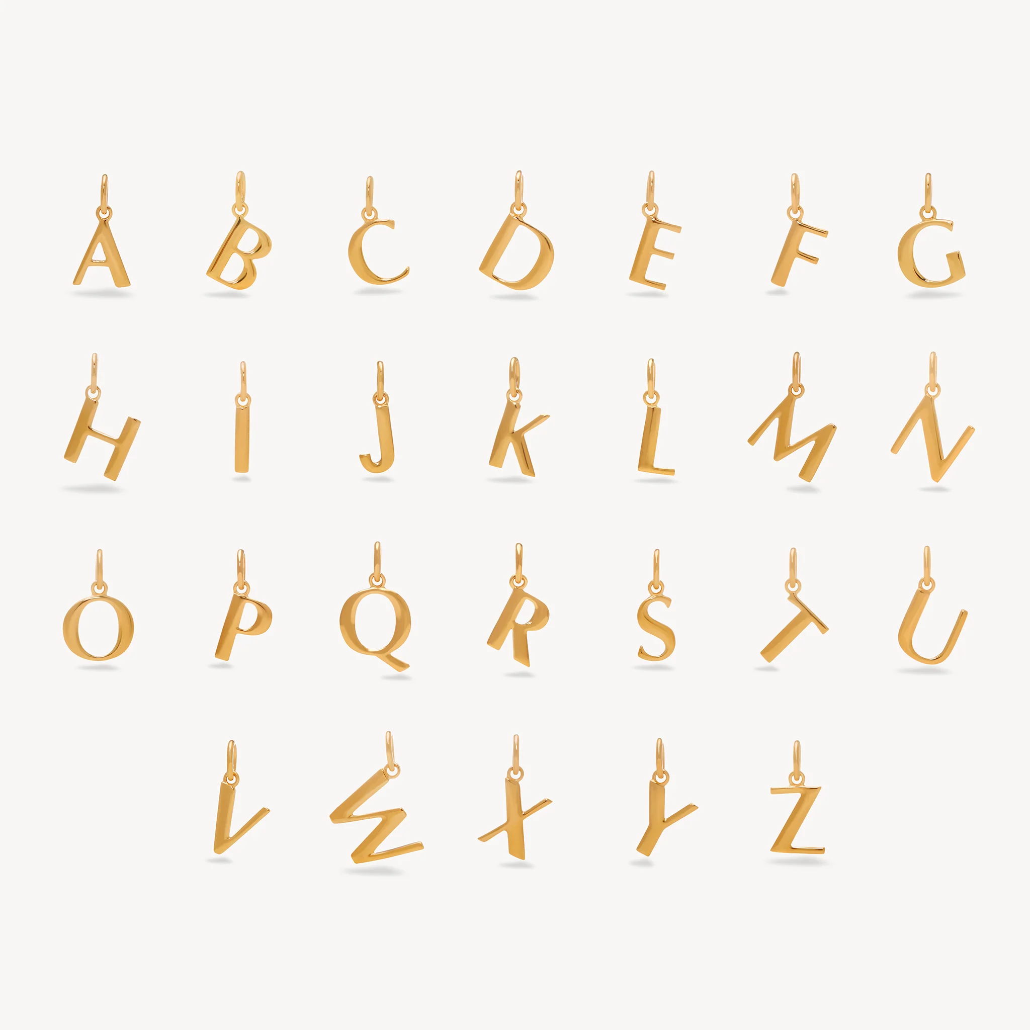 14k Gold Vermeil Letter Charm