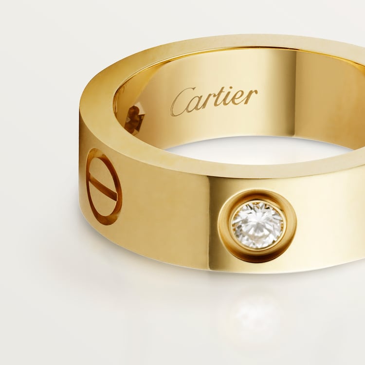 Replicate LOVE ring, classic model, 3 diamonds(1:1 replica) - Original Replica Club