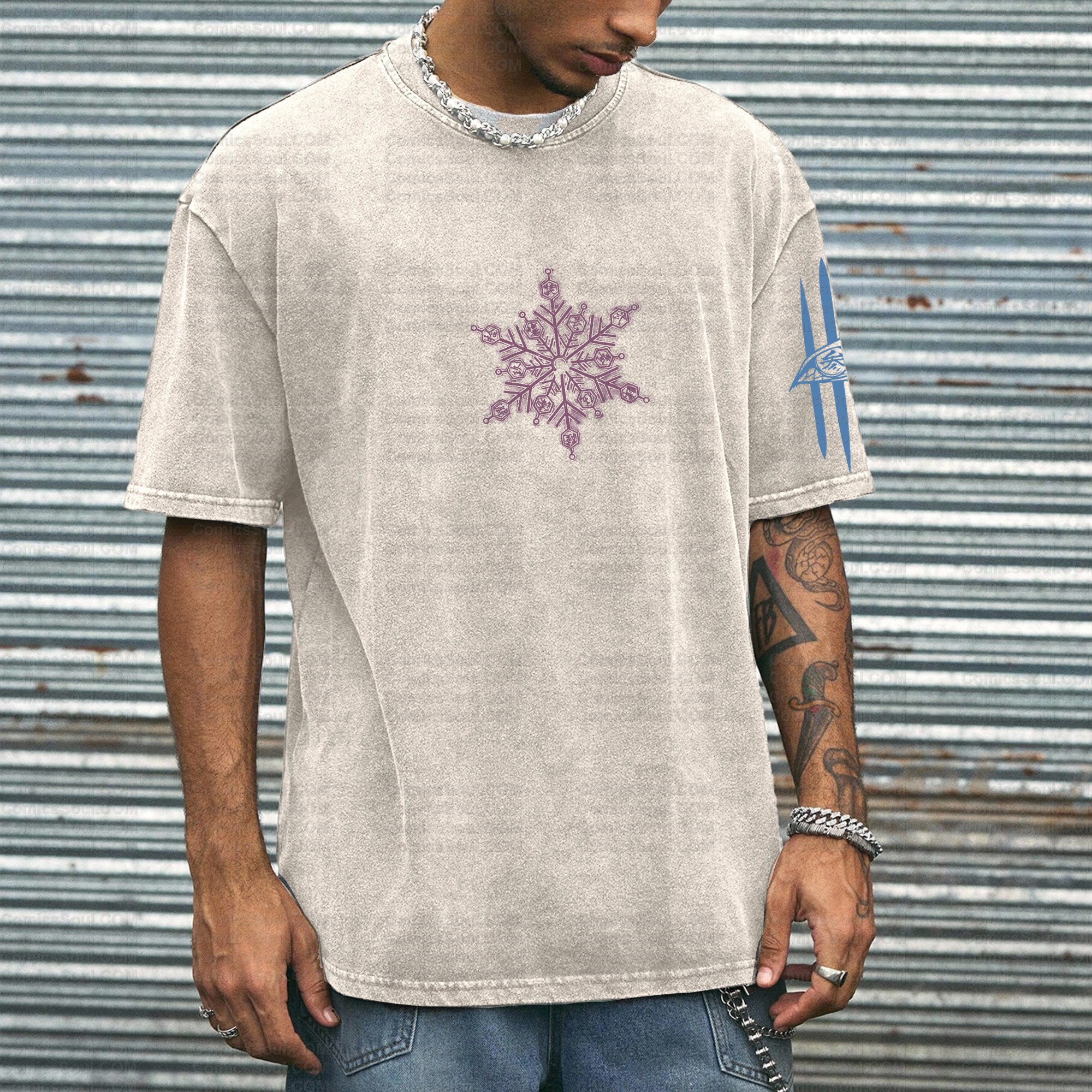 Printed Unisex Washed T-Shirt TeeThreads Sustain the Scene with Custom Apparel