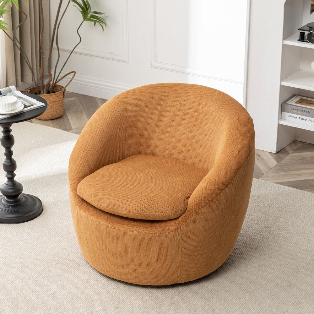 Roundhill Furniture Winnie Modern Barrel Chair, 360- Swivel - Image 54