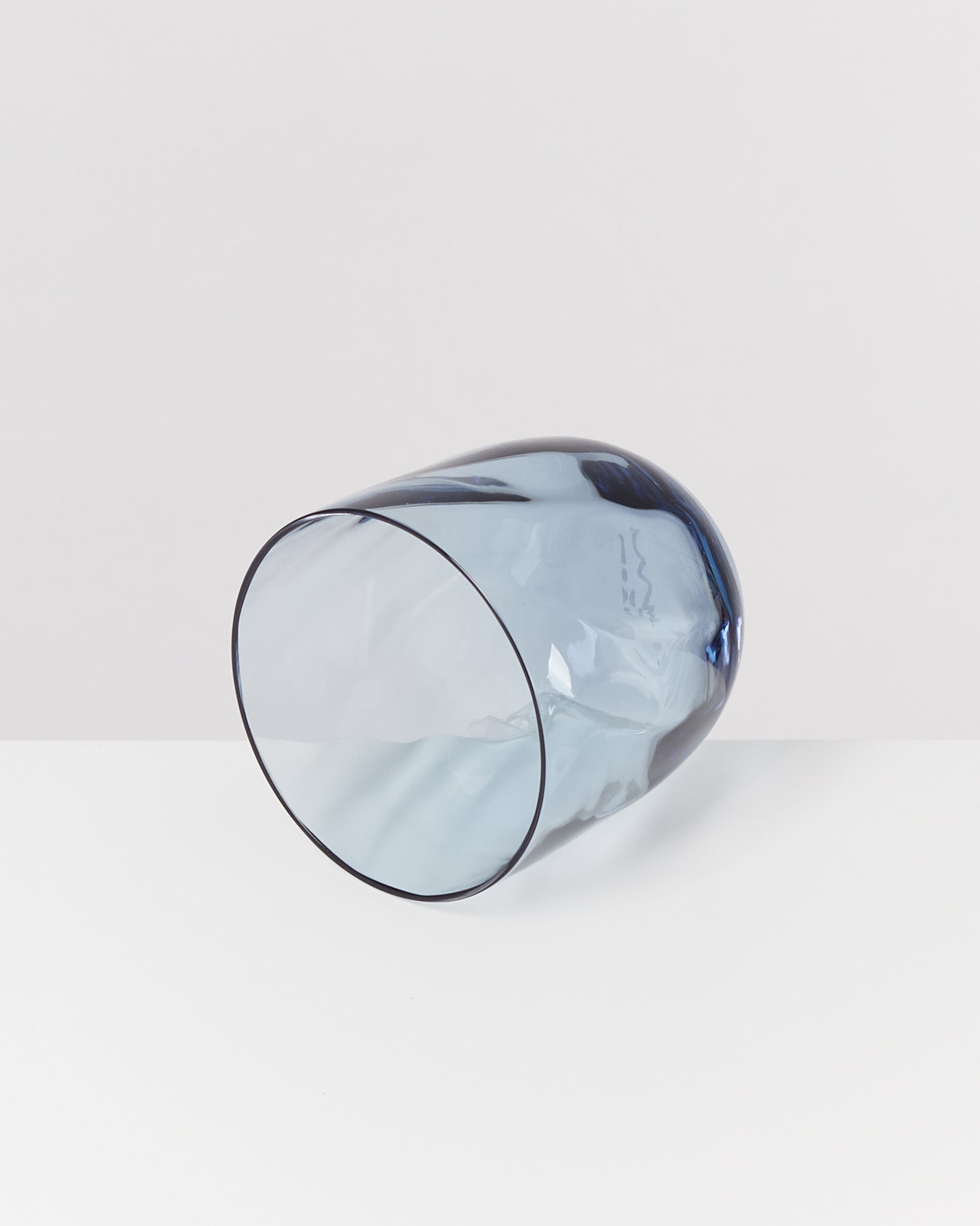 Calma Glas klein swirl blau