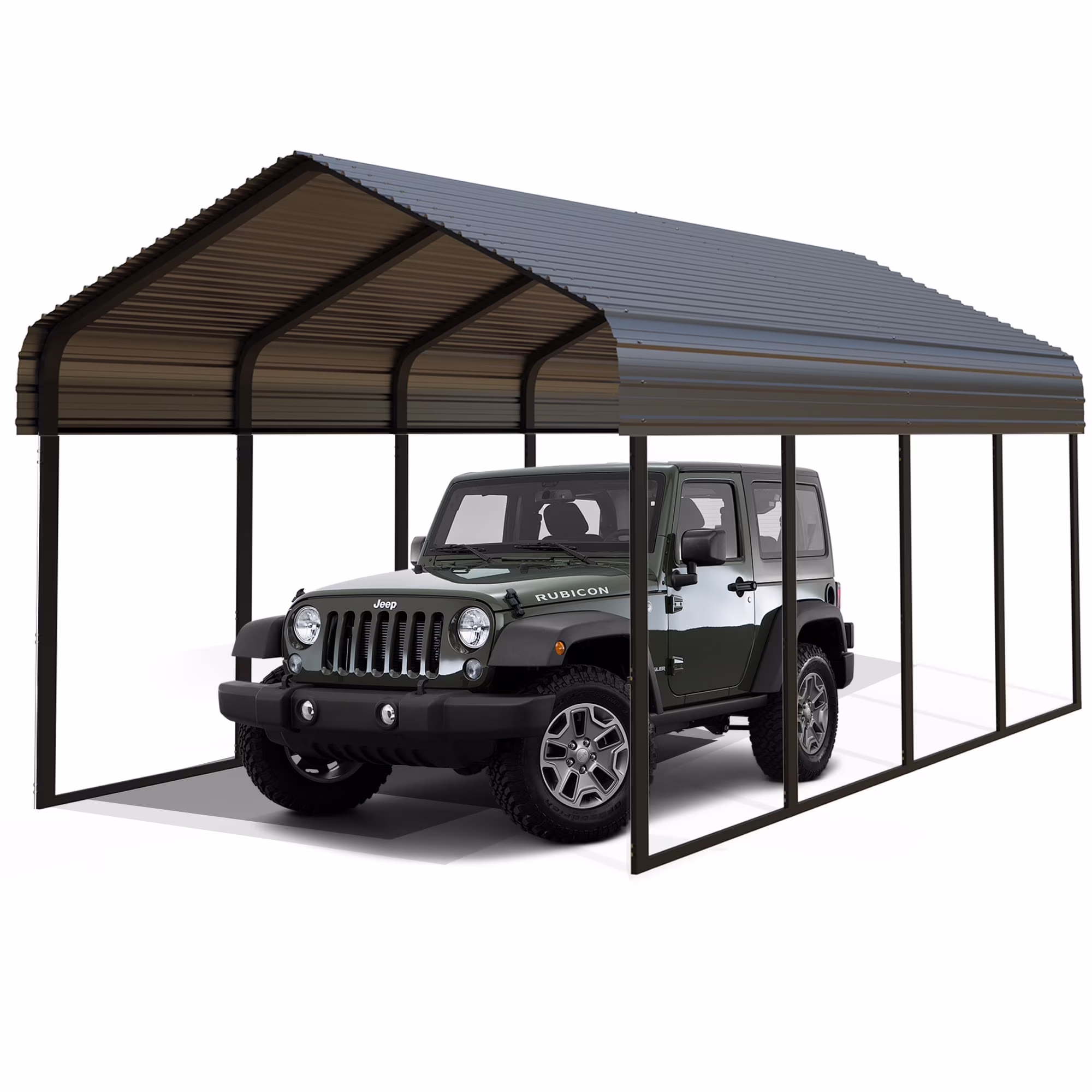 10x20 FT Heavy Duty Metal Carport - Galvanized Steel Frame Roof, All - Weather Protection for Cars, Suvs, Trucks, Rvs, Boats | UV Resistant, Rust - Resistant, Portable Shelter(10' x 20')